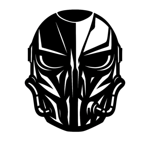 Zorvox's mask image on a transparent background